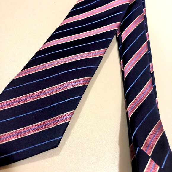 ETON Tie: pink/ blue stripe - Picture 9 of 9